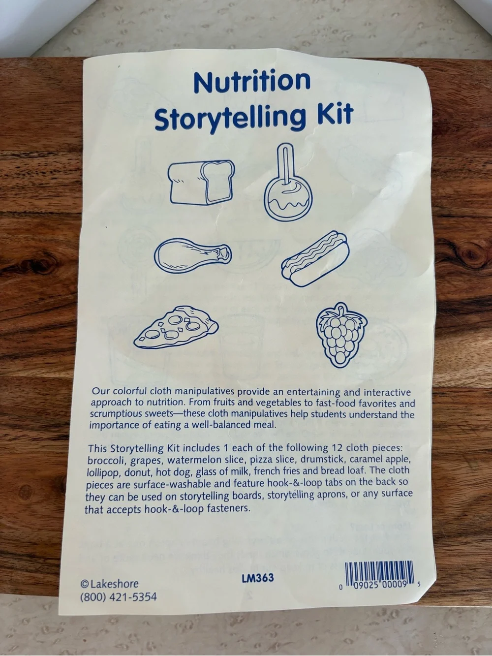 Nutrition Storytelling Kit - Colorful Fabric Food Set (Multi-Color)